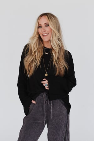 tricks-up-her-sleeve-sweater-black/Black