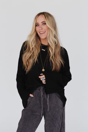tricks-up-her-sleeve-sweater-black/Black
