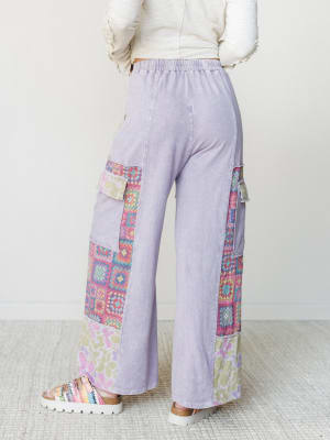 Desert Collage Pants - Moonbeam S / Moonbeam