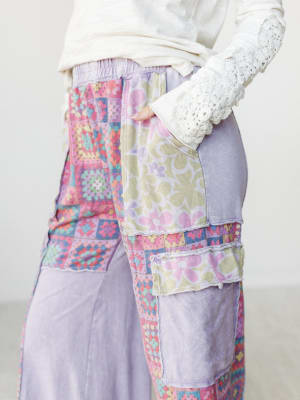 Desert Collage Pants - Moonbeam S / Moonbeam