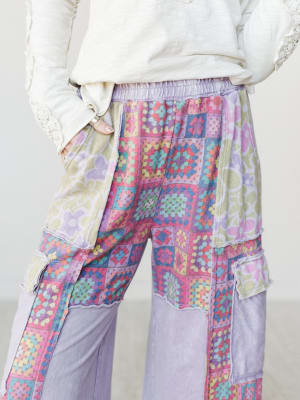 Desert Collage Pants - Moonbeam S / Moonbeam