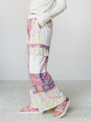 Desert Collage Pants - Natural S / Natural