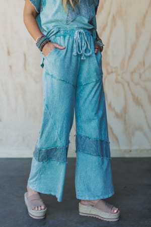 Skybound Soul Denim Patched Pants: undefined