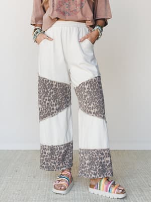 Milana Leopard Print Wide Leg Pants: undefined
