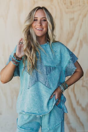 skybound-soul-denim-patched-top-cyan-blue/Blue