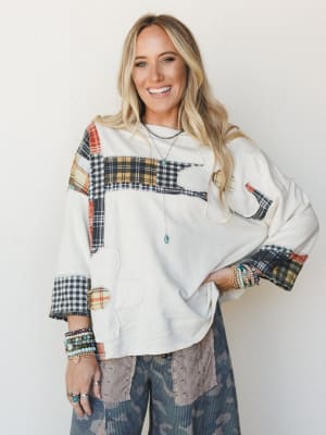 Wild Iris Patchwork Top - Natural L / Natural