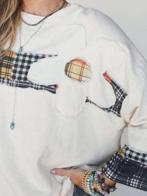 Wild Iris Patchwork Top - Natural L / Natural