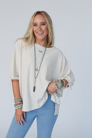 The Nest Little Lark Puff Sleeve Tee: undefined