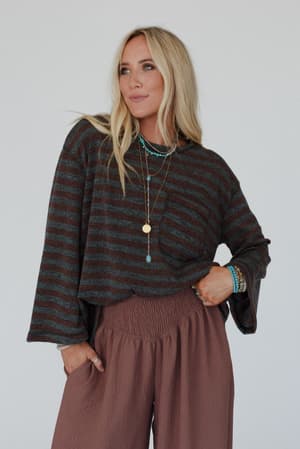 The Nest Endless Love Striped Top: undefined