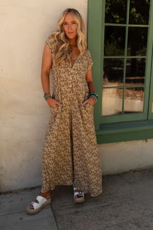 The Nest Daphne Floral Print Jumpsuit: undefined