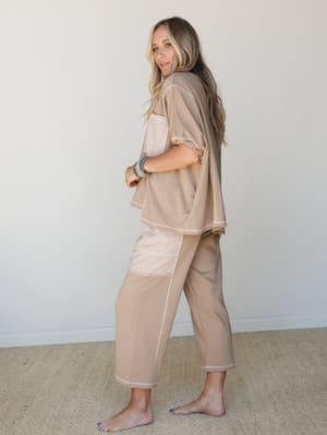 Meadow Dreams PJ Set - Tan