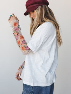 Kindred Floral Embroidered Top: undefined