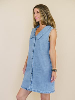 Just the Thing Dress - Denim L / Denim