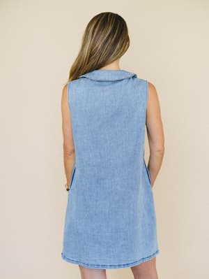 Just the Thing Dress - Denim L / Denim