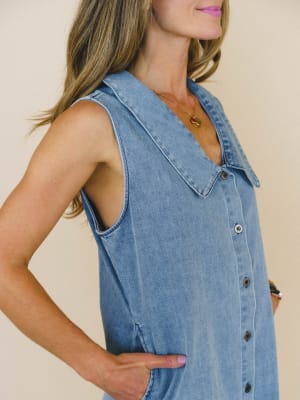 Just the Thing Dress - Denim L / Denim