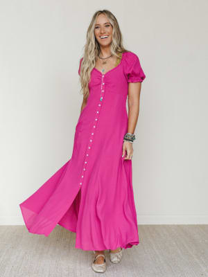 Italy Calling Dress - Electric Fuchsia L / Electric Fuchsia