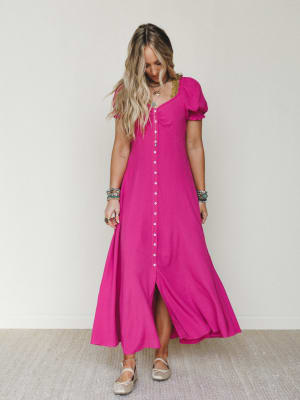 Italy Calling Dress - Electric Fuchsia L / Electric Fuchsia