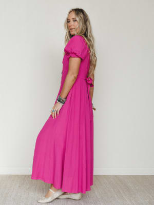 Italy Calling Dress - Electric Fuchsia L / Electric Fuchsia