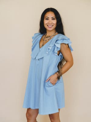 Art of Love Dress - Light Denim L / Light Denim