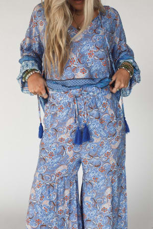 the-nest-lani-wide-leg-pants-blue-border-print/Blue Multi