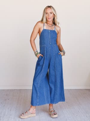 Pure Bliss Denim Jumpsuit: undefined