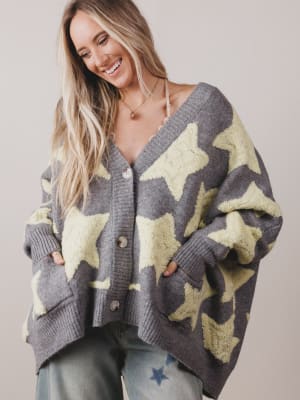 Wrapped In Stars Cardigan: undefined