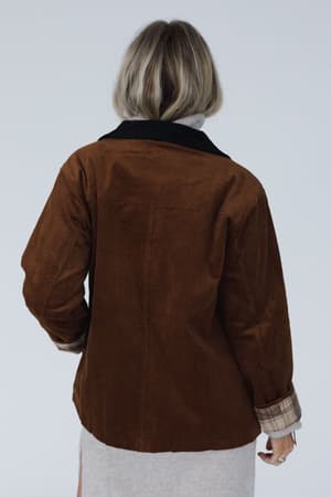 leni-plaid-corduroy-coat-camel/Camel