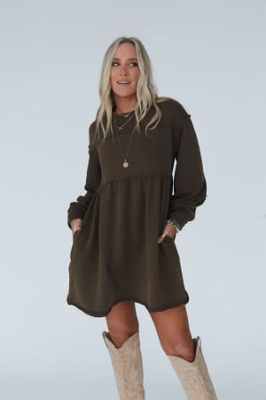 estelle-dress-olive/Olive