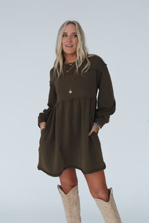 estelle-dress-olive/Olive
