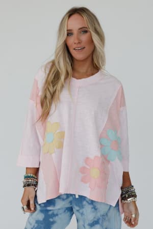 Chasing Bliss Flower Patch Top: undefined