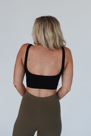 all-for-one-ribbed-bralette-black/Black