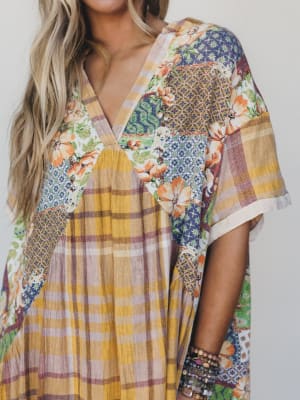 Golden Gaze Dress - Mustard XL / Mustard