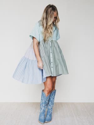 Daylight Escape Dress - Mint Combo XL / Mint Combo