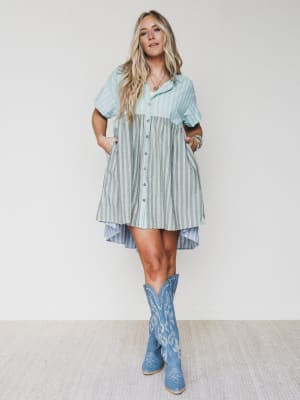 Daylight Escape Dress - Mint Combo XL / Mint Combo