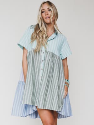 Daylight Escape Dress - Mint Combo XL / Mint Combo