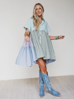 Daylight Escape Dress - Mint Combo XL / Mint Combo