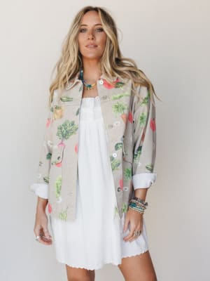 Farmer's Daughter Jacket - Garden Oatmeal L / Garden Oatmeal