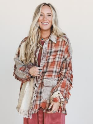 Moonlit Plaid Top: undefined