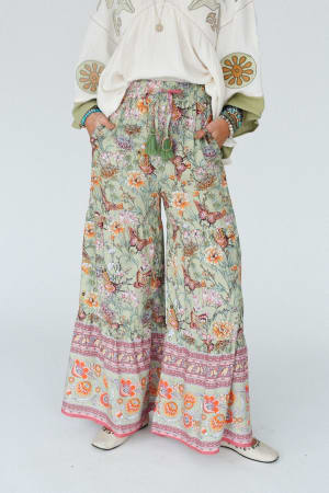 lani-wide-leg-pants-sage-green-butterfly-border-print/Sage Butterfly Border Print