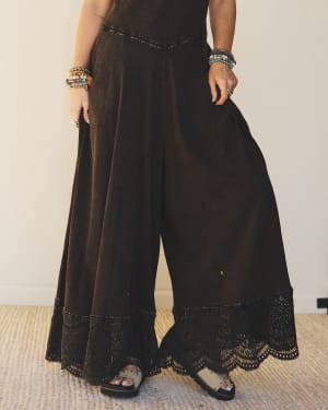 Free Bird Feeling Wide Leg Jumpsuit - Black XL / Black