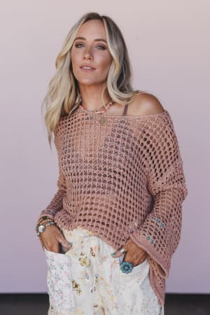 oceania-crochet-top-coral/Orange