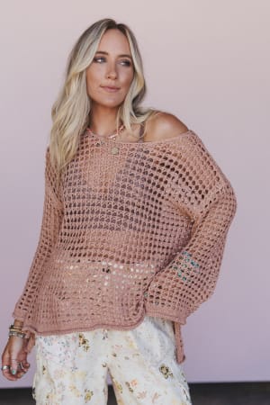 oceania-crochet-top-coral/Orange