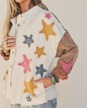 Star Glide Shacket - Cream XL / Cream