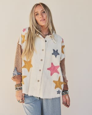 Star Glide Shacket - Cream XL / Cream