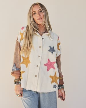 Star Glide Shacket - Cream XL / Cream