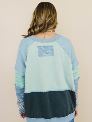 Garden Poems Long Sleeve Top - Seafoam XL / Seafoam