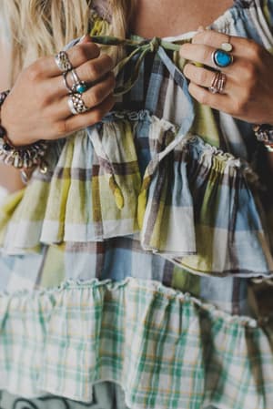 clover-stitch-plaid-top-green/Green