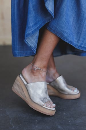 Light Catcher Wedge Slip Ons: undefined