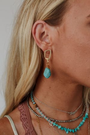Serene Stone Drop Earrings: undefined