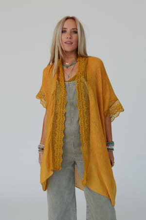 marie-lace-trim-kimono-mustard/Mustard